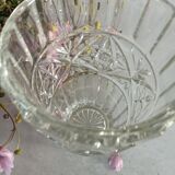 Four bohemian crystal vases