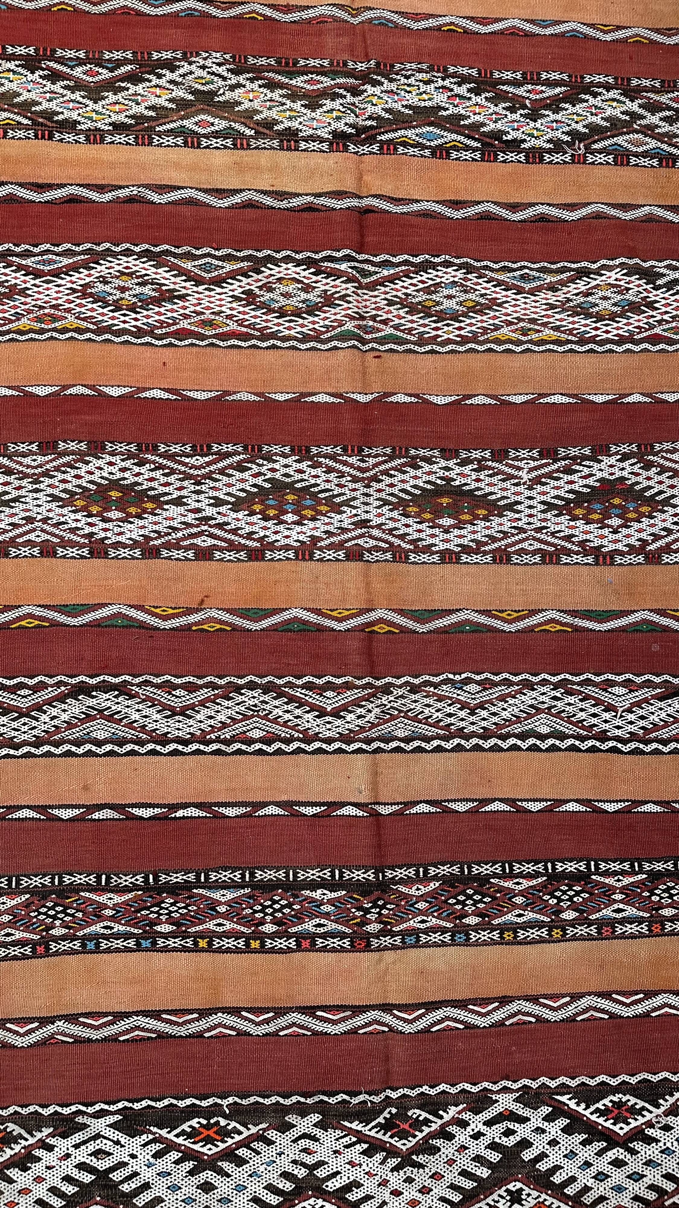 Moroccan kilim zayan rug - 312 x 153 cm.