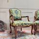 Pair of Louis XV Style Walnut Armchairs, 19th Century