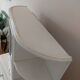 Vintage wooden and wicker shelf
