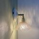 Vintage lampshade wall light in pink glass - tableware collection -
