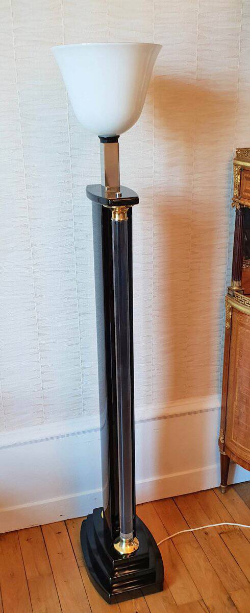 1970 lacquer and lucite floor lamp