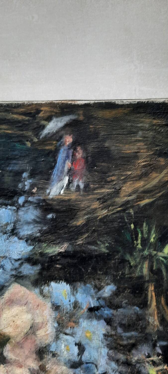 Chinese shadow painting and old roses