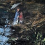 Chinese shadow painting and old roses