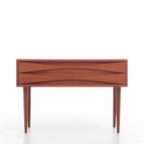 Commode scandinave en teck à 2 tiroirs