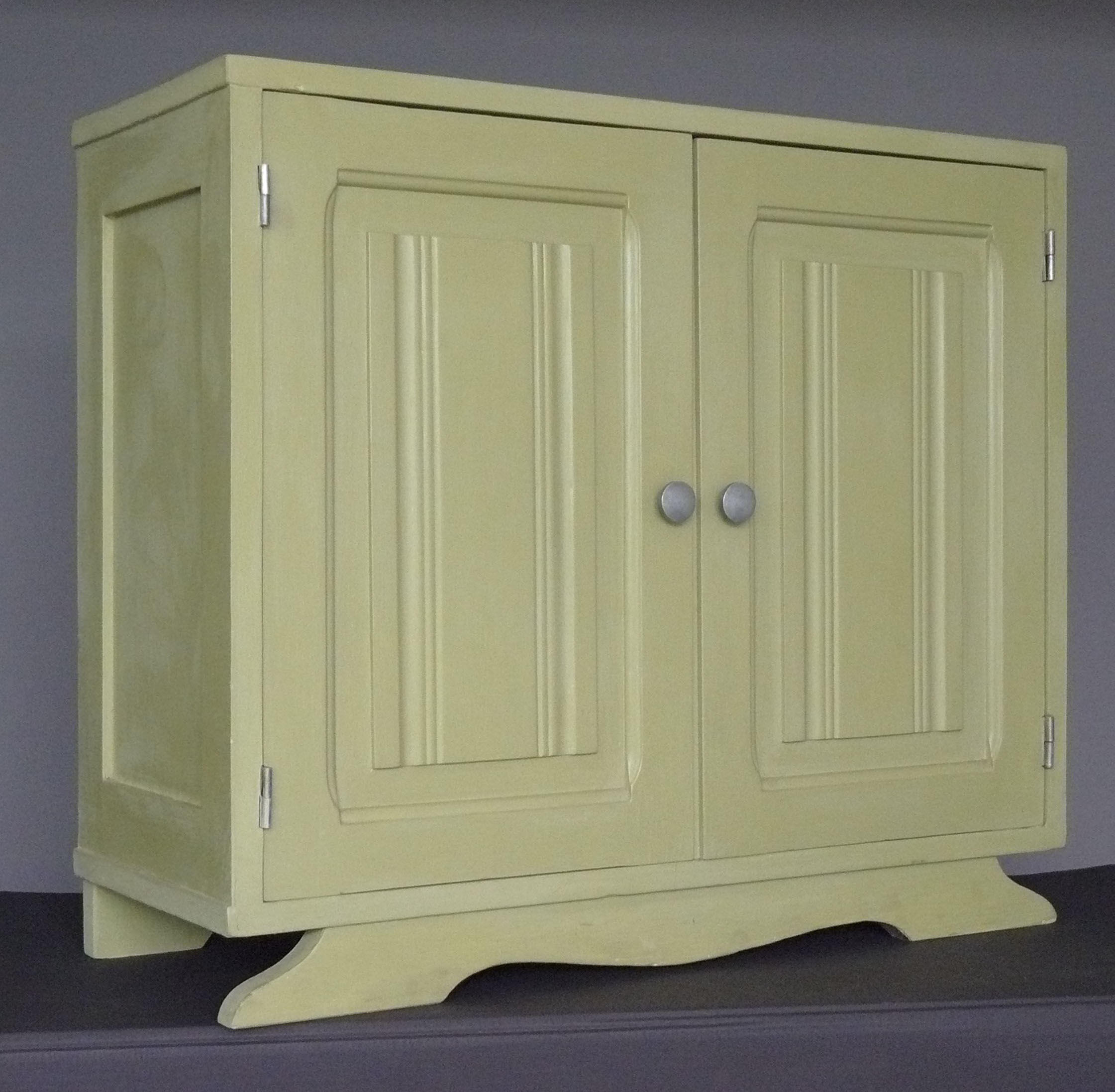 Painted and waxed wooden side board