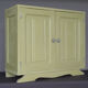 Painted and waxed wooden side board