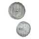 Pair of frozen glass round sconces, Germany, 1960s