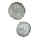 Pair of frozen glass round sconces, Germany, 1960s
