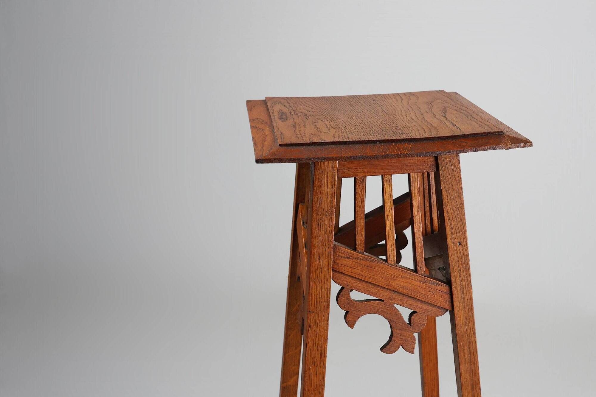 Table console Art Déco française en chêne, années 1920