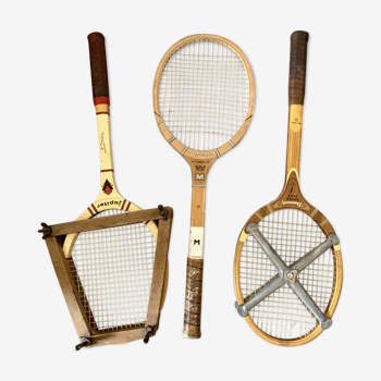 Lot de 3 raquettes de tennis vintage