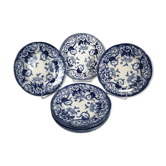 Série Creil & Montereau XIXe modèle Flora huit assiettes plates