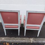 Paire de fauteuils style Louis XVI