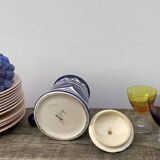 Blue and white ceramic teapot