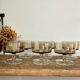 6 vintage smoked glass coupes model "Sweden" France
