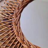 Vintage rattan mirror