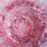Vase ball old Clichy collection blown glass speckled white pink