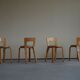 Model 65 dining chairs by Alvar Aalto for Artek, 1950
