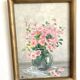 Peinture bouquet de fleurs encadrée