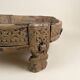 Indian Low Table Chakki Antique, Solid Wood