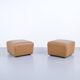 Paire de repose pieds/poufs cuir marron ds-47 de sede éditeur années 70'