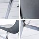 Chaise vintage Mid-Century coque plastique et piètement tubulaire