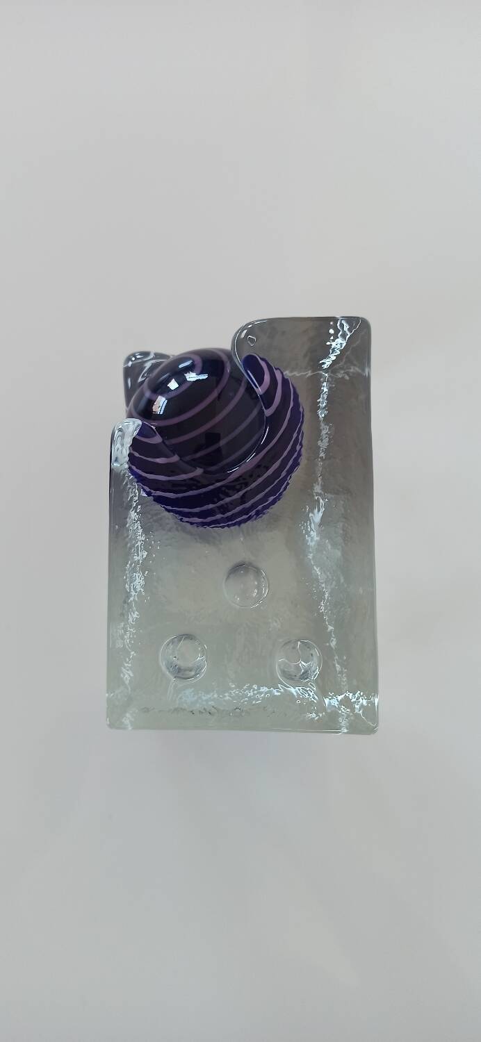 Glass candlestick, 80s