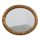 Art Deco oval gilt oak mirror, Belgium 1920s