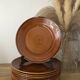 Vintage set of 11 brown dessert plates Lunéville