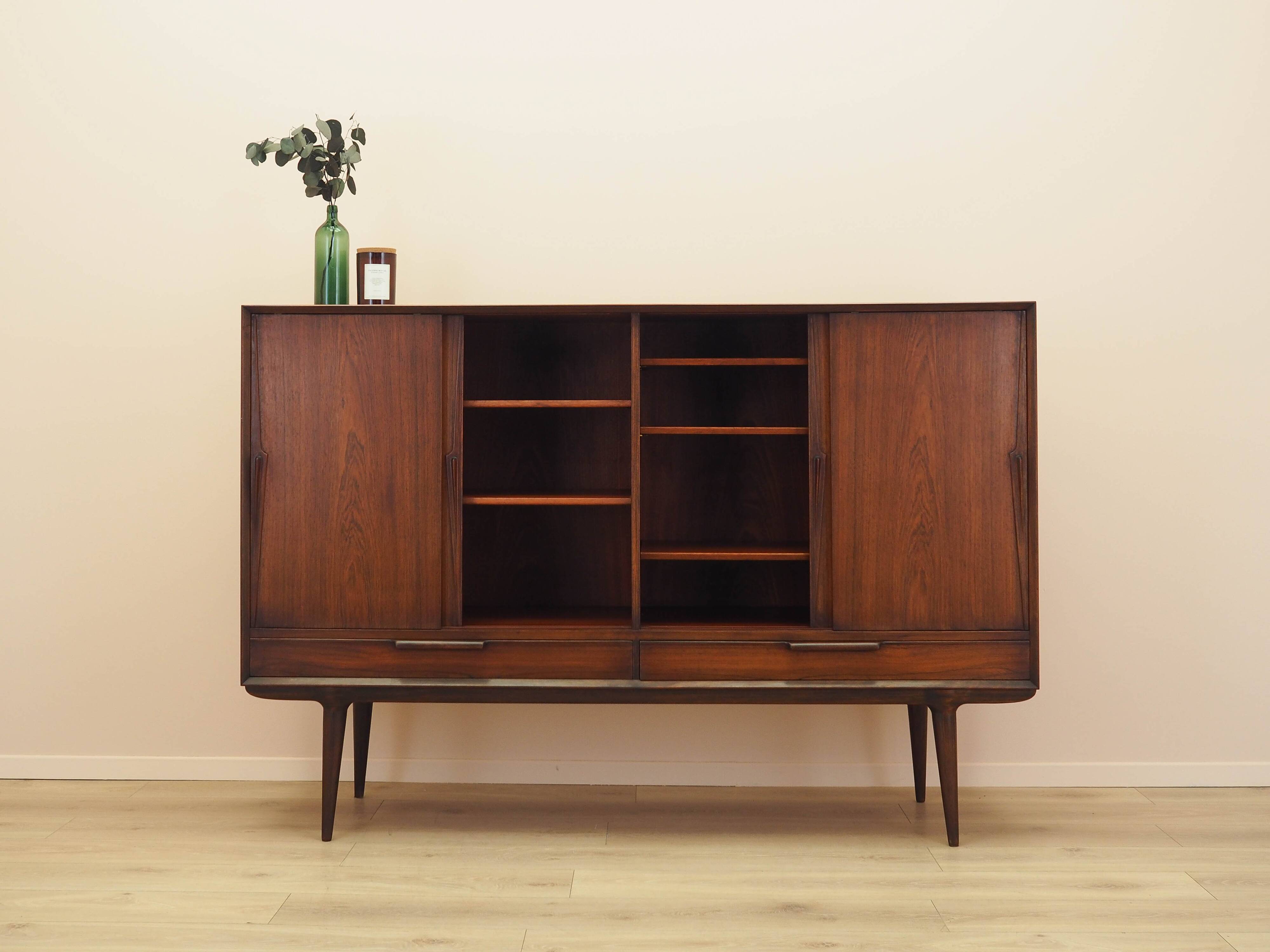 Rosewood highboard, Danish design, 1970s, manufacturer: Omann Jun