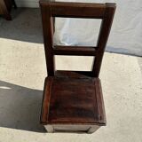 Antique oak chest chair