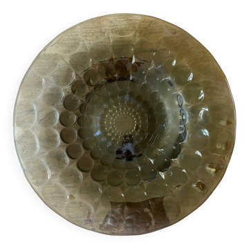 Pressed glass fruit bowl, 1960s-70s