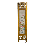 Vintage screen in bamboo handmade painting