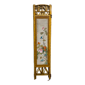 Vintage screen in bamboo handmade painting
