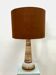 High sandstone lamp with lampshade original fabric