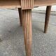 Renovated round Art Deco dining table, extendable, made of solid oak, 210cm.
