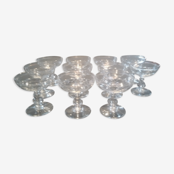 11 Baccarat champagne glasses