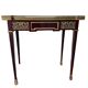 Table de salon , bureau style Louis XVI en bois, marbre et laiton