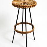 1960s bamboo bar stool by dirk van sliedregt for rohé noordwolde netherland