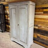 Small antique pine wardrobe - Late 19th century