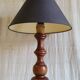 Table lamp base made of solid turned wood - mid 20th century