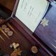 Marine marquetry backgammon set