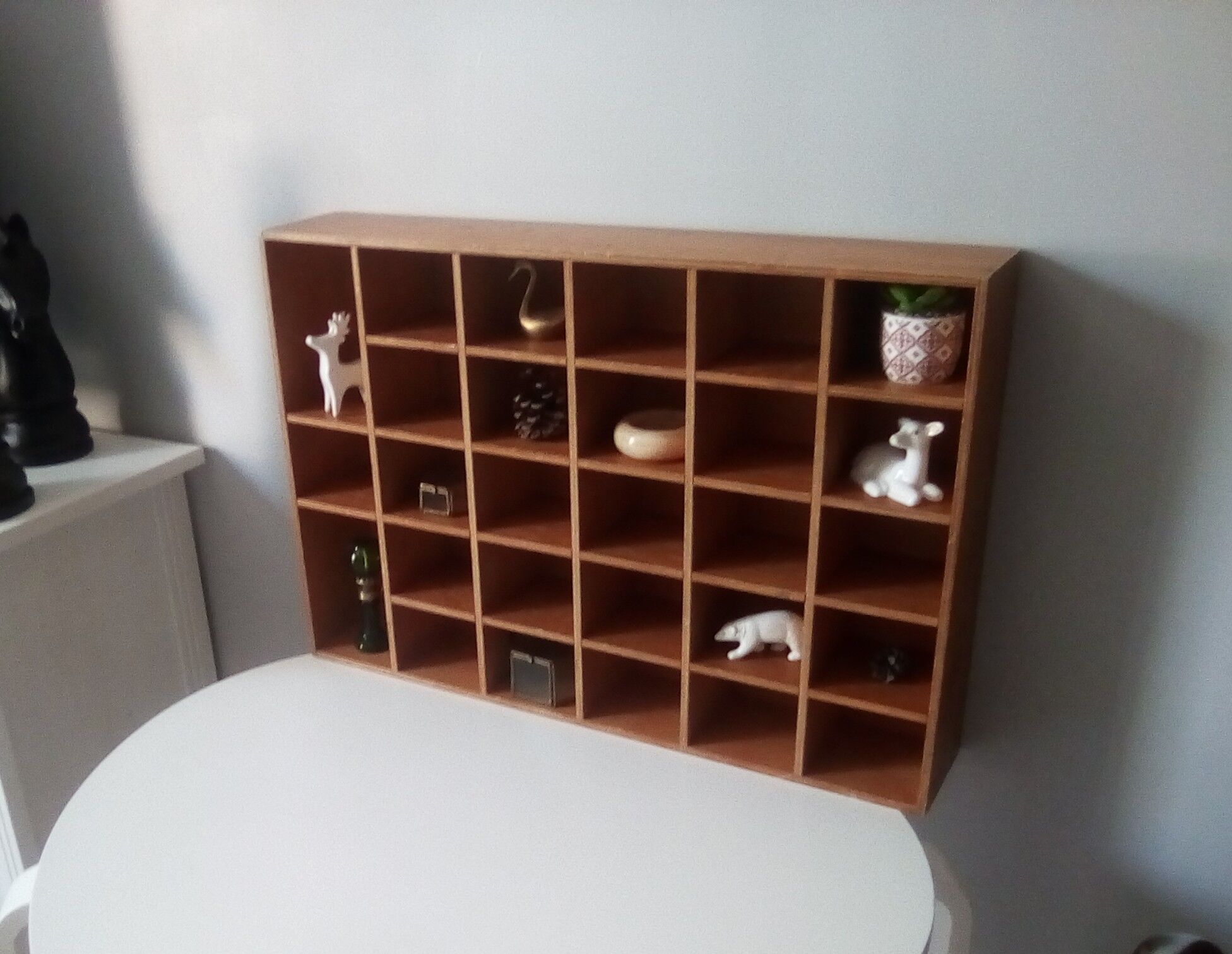 Vintage workshop shelf locker 28 boxes