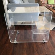 Designer TV unit David Lange vintage Plexiglas
