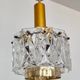Pair of midcentury glass chandeliers/pendants by Kinkeldey, Germany, 1970s