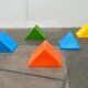 Postmodern Pyramide Shape Floor or Table Lamp from Heico, 1980s