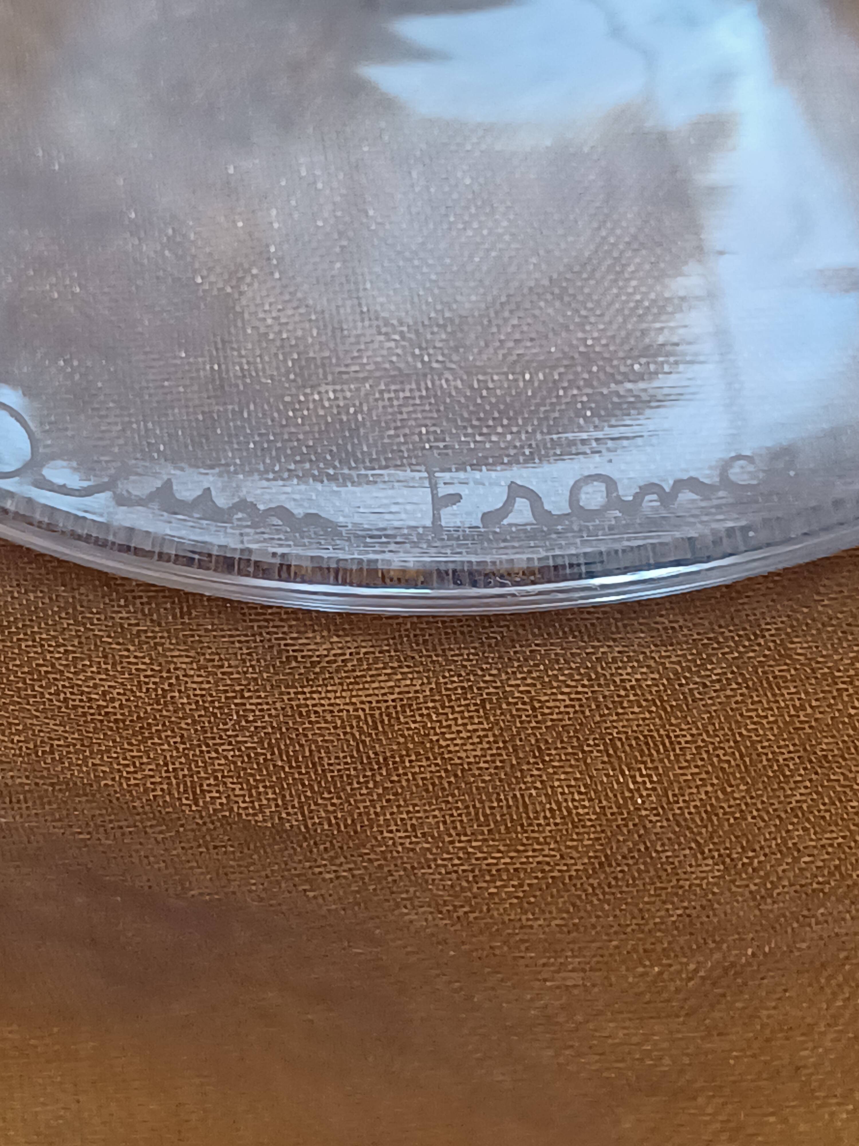 2 large glasses with cristal daum cognac (14cm)