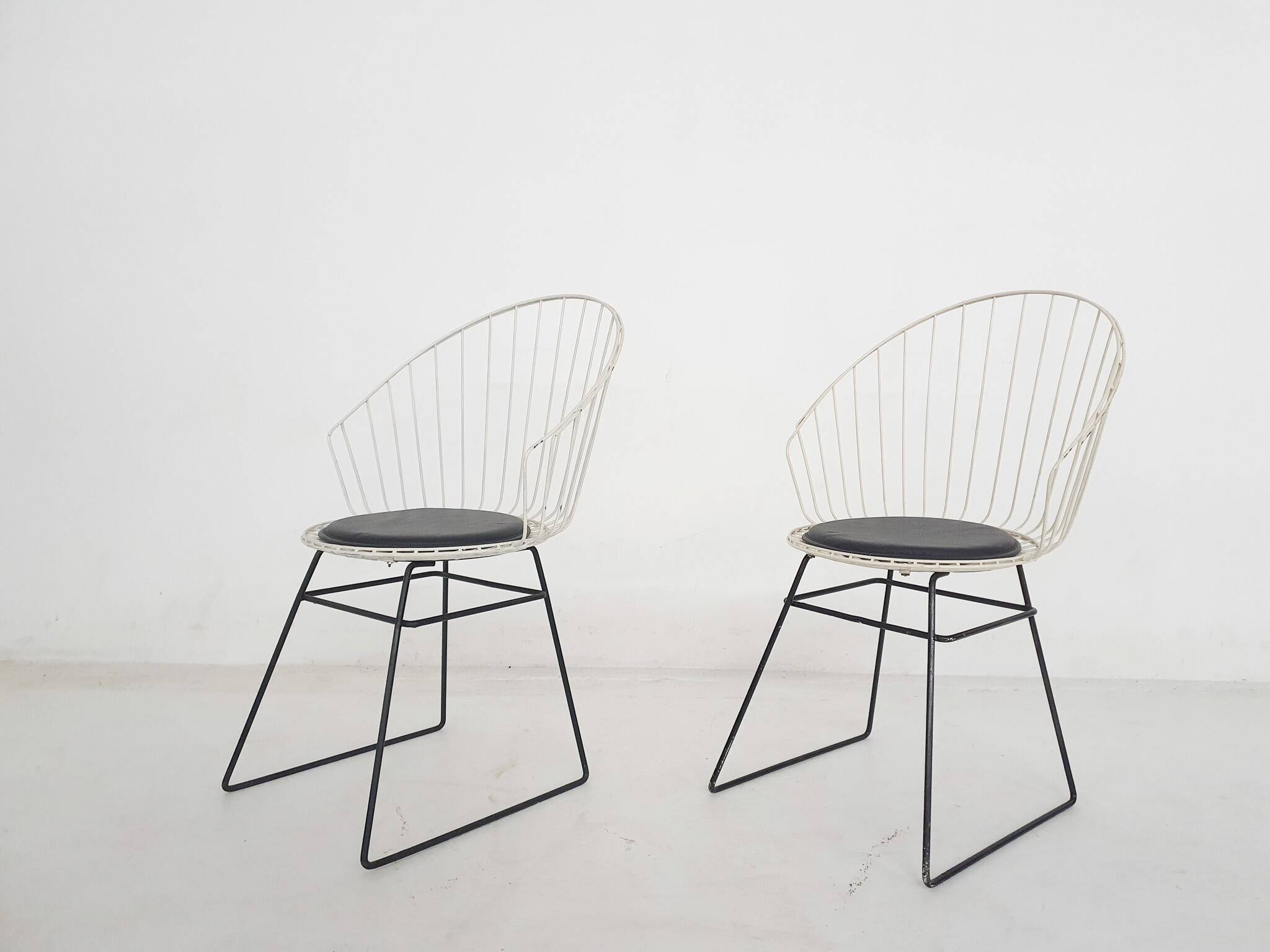 D. Dekker for Tomado wire chairs, The Netherlands 1950's