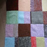 Plaid patchwork hand-knitted