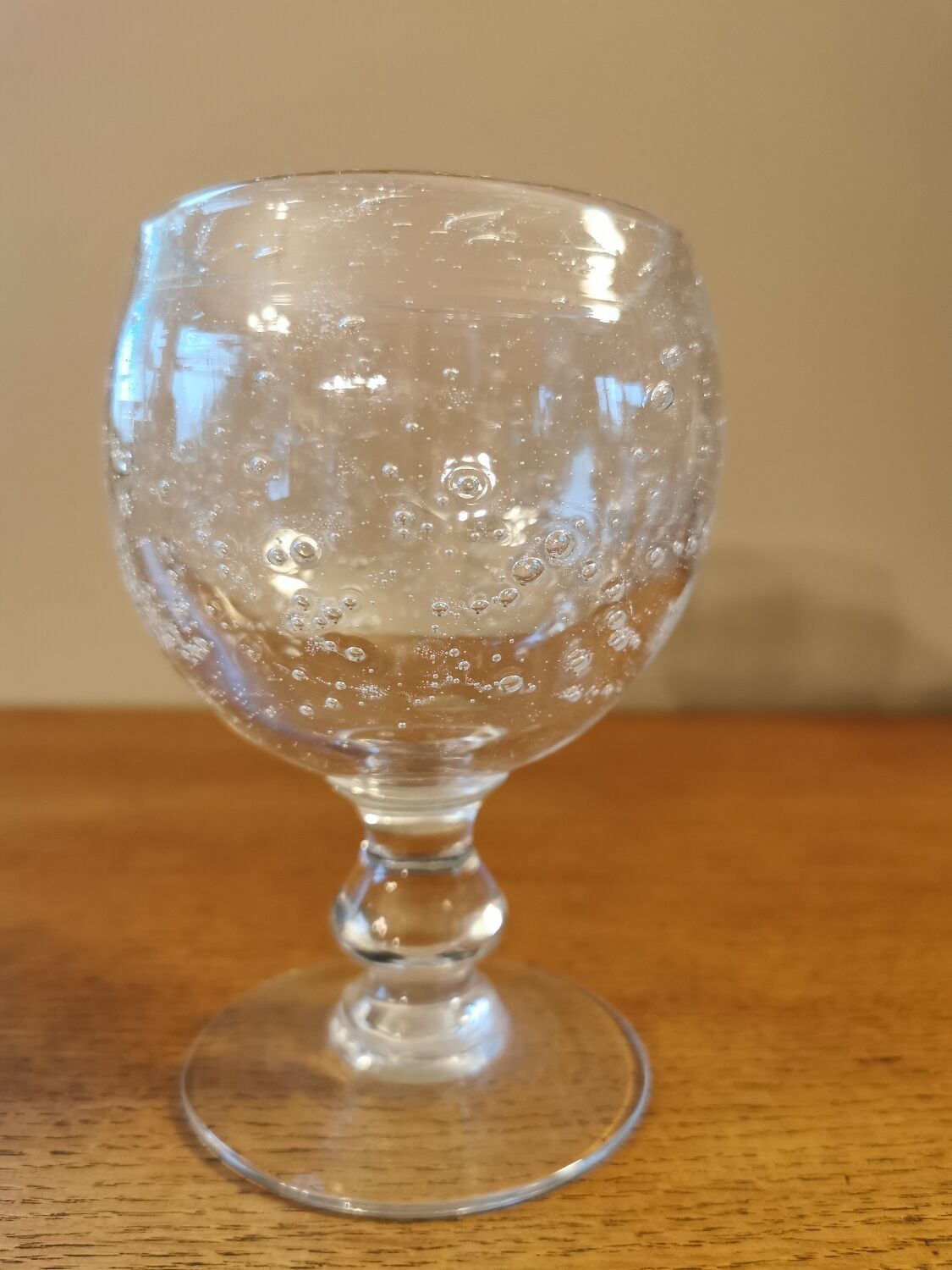 Lot de 6 verres à pied vintage bullés Biot